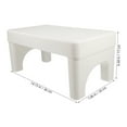 thumbnail image 2 of OUNONA  PP White Toilet Step Stool for Easier Bowel Movements, 2 of 7