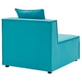thumbnail image 3 of Modway Saybrook Outdoor Patio Upholstered Sectional Sofa Armless Chair in Turquoise, 3 of 6