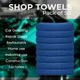 thumbnail image 7 of Avalon Blue Shop Towels (Pack of 50 - 12x14 Inches) Shop Rags – Cotton Shop Towels Reusable & Absorbent Cleaning Towels, Multipurpose Cleaning Rags for Automobiles, Garage & Home Shop Towels Bulk, 7 of 7