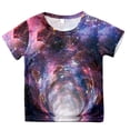 thumbnail image 2 of Galaxy T Shirt for Kids Toddler Boys Girls Starry Print Round Neck Outfits Clothes Soft Comfy Loose Toddler Baby Girls Summer Clothes, Shirts for Kids,,3-4 Years, 2 of 3