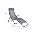 thumbnail image 3 of Naterial Camastro Plegable de Acero y Textileno 2 Posiciones Reclinable , Modelo Kroma, 3 of 6