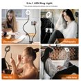 thumbnail image 2 of Andoer 3.5-inch LED Ring Light 5W 3 Colors 3800K-6800K Brightness Dimmable with Adjustable Stand 1/4 Mount Adapter Table Clamp for Video Streaming Lighting, 2 of 7