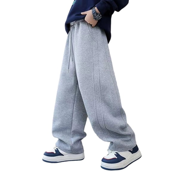 HAYIMI Children Kids Boys Daily Sweatpants Joggers Casual Solid Color Trousers For Teenagers Lightweight Pants With Pockets Adorable Slacks