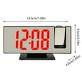 thumbnail image 3 of Ovzne Projection Alarm Clock, 2024 New Mirror LED Display Silent Sleep Electronic Clock with Dual Alarm & 180° Rotatable Projector, Multifunctional Digital Nightlight Desk Clock, 5mins Snooze (Black), 3 of 9