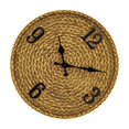 thumbnail image 1 of relayinert Outdoor Clock Resin Waterproof Yard Imitation Round Clock Patio Clock Rattan, 1 of 6