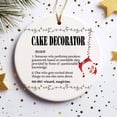 thumbnail image 2 of Christmas Ornaments Ornament Kits 2025- Cake Decorator Ornament 2025, Cake Decorator Christmas Tree Decor Ceramic Ornament, Holiday Keepsake, Ornament Gift Exchange, 2 of 3