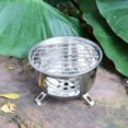thumbnail image 4 of HLONK Réchaud de Camping Réchaud Gril Bbq Charbon Barbecue Gaz Butane Cuisson de Randonnée Brûleur Rond Petit Inoxydable Portable, 4 of 11
