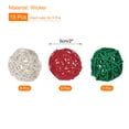 thumbnail image 2 of Unique Bargains Set of 15 Pcs Wicker Rattan Balls 2 Inch Rattan Decorative Balls for Vase Fillers Home Decor Red,Deep Green,White, 2 of 5