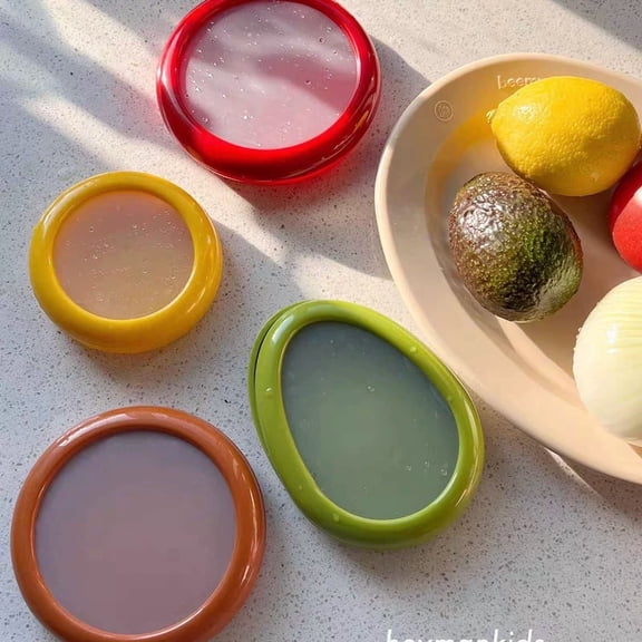 Silicone Fruit and Vegetable Storage Containers for Fridge – Reusable Fresh Stretch Pods & Food Saver Box – Anti-Oxidation Fruit Holder to Keep Produce Fresh
