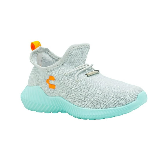 Tenis Textil Charly® Tipo Calcetin Para Niña Color Gris Aqua gris 19.5