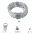 thumbnail image 3 of 131 Pieces Photo Frame Hook Set Rustproof Clock Artwork Large Bearing Capacity D Ring Hooks Kit Stainless Steel Holder No Trace Clock Artwork, 3 of 8