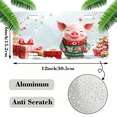 thumbnail image 2 of 1 Pcs 2D Flat License Plate Covers & Frames, Christmas Pig For Decorative Front, Waterproof For Decoration Aluminum License Plate Covers & Frames Cover For Men Women, 12" X 6", 2 of 7