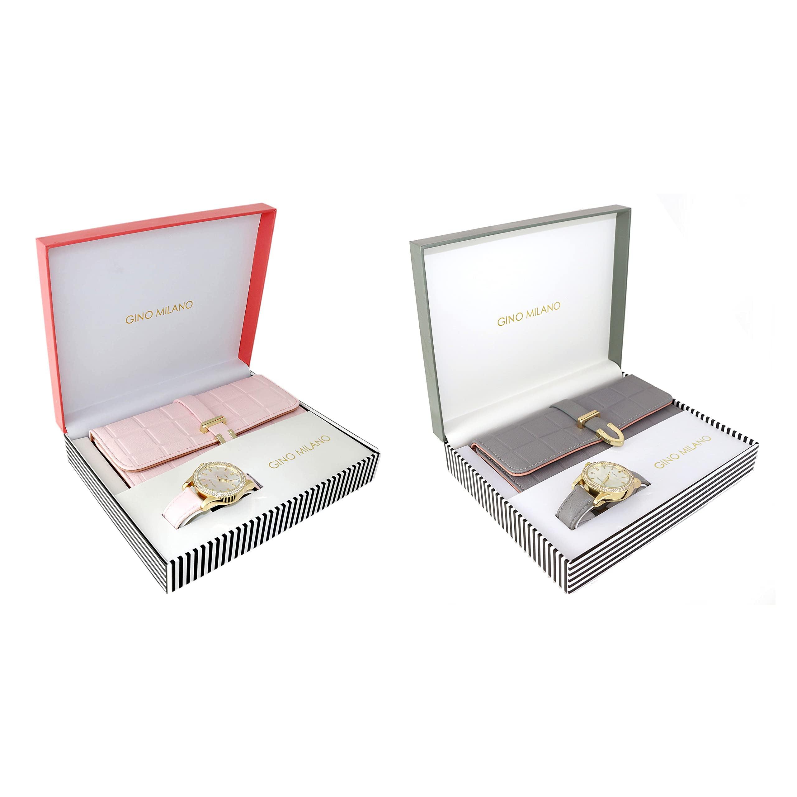 Gino Milano Women s Luxury Watch Matching Leather Wallet Set Elegant Gold Timepiece with Stylish Tri Fold Clutch Walmart