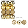 thumbnail image 2 of Kafsov 24Pcs 40mm/1.57inches Christmas Balls Baubles Ornaments, Shatterproof Shiny Matte Glittering Christmas Tree Hanging Ball Set for Xmas Tree Decorations Gold, 2 of 2