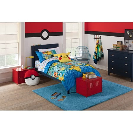Pokemon First Starters 4 Piece Twin Bed In A Bag Bedding Set