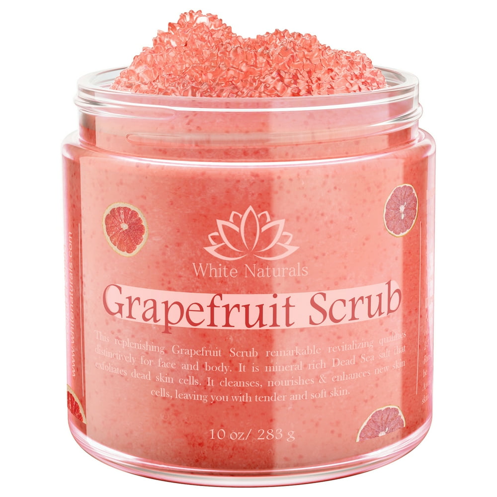 Organic Grapefruit Scrub, Salt Scrub for Smooth and Soft Skin, Natural