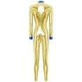 thumbnail image 4 of Eandarui Womens Space Astronauts Cosplay Costume Adult Full Body Jumpsuit Halloween Fancy Dress up Gold S, 4 of 7