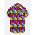 thumbnail image 3 of Camisa hawaiana para hombre, con estampado 3D, divertida caricatura de animales, camisetas de manga corta, ropa informal de verano para hombre, camisas de moda callejera para niños, 3 of 5