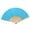 J002- Blue, variant on Vintage Hand Fan, 7 In, Oriental Fan, Solid Color Plain Paper, Foldable Cooling Fan, Party Decor, Prop, Dark Orange, 1 Pc