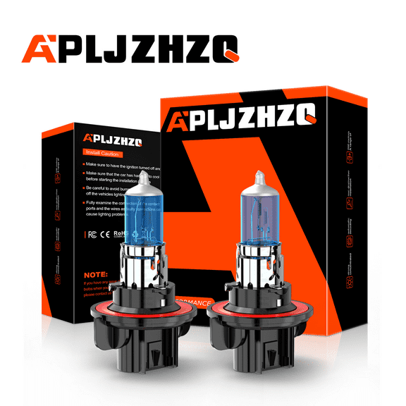 H13 9008 Headlight Bulbs High Low Beam Bulbs 6000K Pure White Super Bright Pack of 2