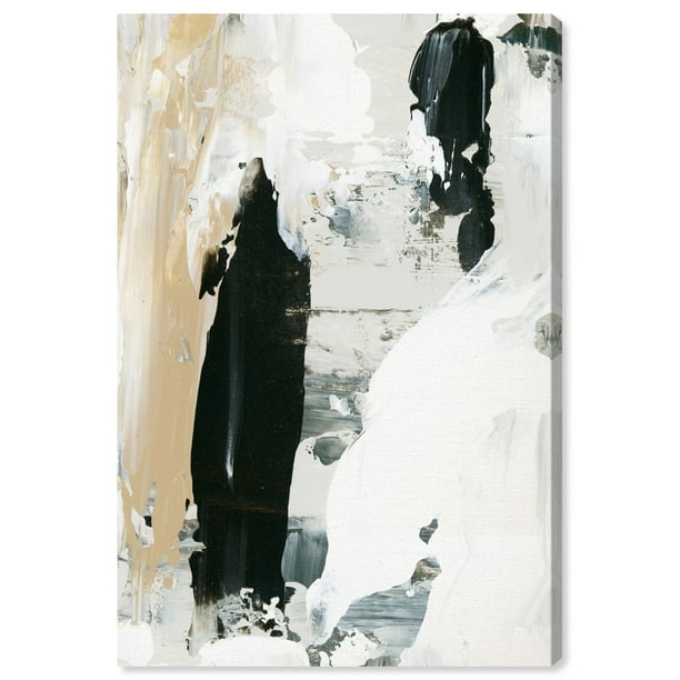 Runway Avenue Abstract Wall Art Canvas Prints Warm Greys Paint Black White Walmart Com Walmart Com