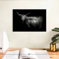 thumbnail image 3 of Elephant Stock Hello Highland Cow Wall Art - Horizontal Canvas Wall Art - Living Room Wall Decor - Animal Canvas - Black And Gray Decor By Photoinc Studio - 12" x 8", 3 of 8
