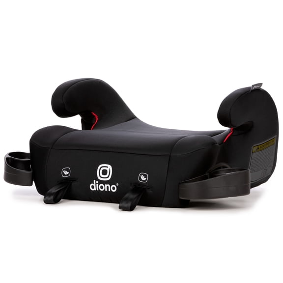 Diono Solana 2 XL Backless Booster Car Seat, Dual LATCH Connectors, Lightweight Belt-Positioning Booster, 40-120 lbs, 8 Years One Booster Seat, Black