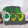 thumbnail image 4 of Throw Blanket for Couch, Spring St Patrick’S Day Irish Gnomes Super Soft Fuzzy Comfy Warm Throw Blanket, Cuteness Lightweight Cozy Plush Flannel Blanket & Throws for Sofa and Bed All Season, 4 of 5