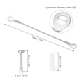 thumbnail image 2 of Stainless Steel Lanyard Cable with Eyelets 0.08" x 4" 2mm x 10cm Lock Security Wire Rope with Mounting Screws, 6 Pack, 2 of 6