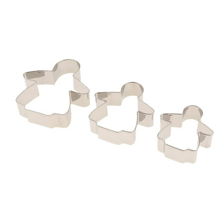 

3Pcs Cookie Biscuit Cutter Pastry For Donut And Scone Stainless Steel Metal Baking Molds girl
