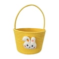 thumbnail image 1 of Canasta de Pascua Rope Rope Regalo Baskets de huevo Bolsos de huevo Cartoón portátil Linda canasta de almacenamiento de golosina para dulces Amarillo, 1 of 8