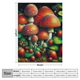 thumbnail image 4 of Orinice Mushrooms Strawberries Foliage Warm Lightweight Blanket Soft Fleece Throw Blanket Living Rooms Sofa Decor Cow Gifts All Seasons Plush Blankets for All Seasons Flannel Material Blanket 50x60in, 4 of 6