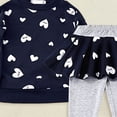 thumbnail image 4 of Girl Clothes Fall Winter Toddler Outfits for Girls Shirt Tops + Pants Girls Clothing Set 6 12 18 Months 2T 3T 4T 5T ChildrenBlue,1-2 Years, 4 of 4