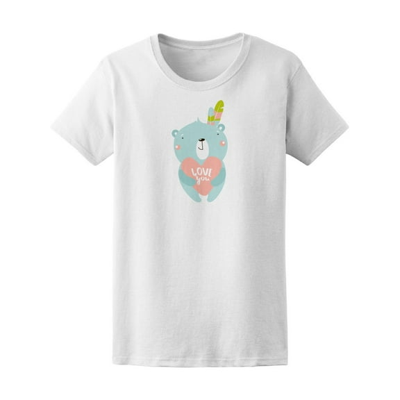 Cute Bear I Love You Tee Women's -Image by Shutterstock