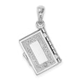 thumbnail image 4 of FJC Finejewelers 925 Silver Texture Lords Prayer Bible with Cross Charm 23 x 13 mm, 4 of 8