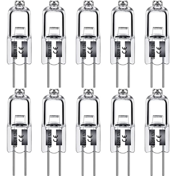 G4 halogenlampor 10W 12V - Varmvita - 20 Pack 10W 20st 10W 20pcs