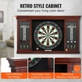 thumbnail image 6 of KFFKFF Dartboard with Cabinet Kit, Official Dimension Dartboard Cabinet Combo, Steel Point Dart Housing, Simple to Assemble, Comes with All Necessary Items, Ideal for Cricket Matches, 6 of 9