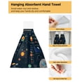 thumbnail image 3 of Towels Microfiber Absorbent Soft Dry Quick Cloth Hanging Bathroom Kitchen Towels Hand Texture Abstract Painting Oil Black, 3 of 6