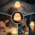 thumbnail image 4 of Halloween Ghost Night Light YZEGDCH Halloween Decorations Kids Halloween Gifts Halloween Savings, Squishy Silicone, Dimmable, Rechargeable, 30-Min Timer, Bedroom Nursery Bedside, Room Decor, 4 of 8
