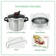 thumbnail image 3 of T-fal Clipso Stainless Steel Pressure Cooker, 6.3 Quart, Silver, 3 of 13