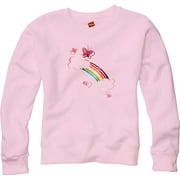 Hanes - Girls' Graphic Fleece Long-Sleeve Crew Sweatshirt