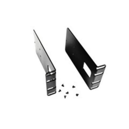 Cable Wholesale 68F1-19020 2U 19 in. Flush Mount Rack Adapter Brackets - Black Powder Coat - 1 Pair