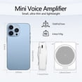 thumbnail image 3 of Auriculares con micrófono Mini Norwii con amplificador de voz 30h Play, color blanco, 3 of 8