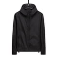 thumbnail image 1 of Chaqueta impermeable con capucha para hombre, abrigo deportivo unisex, cortavientos ligero, 1 of 8