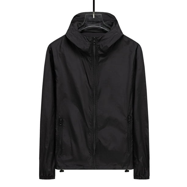Chaqueta impermeable con capucha para hombre, abrigo deportivo unisex, cortavientos ligero