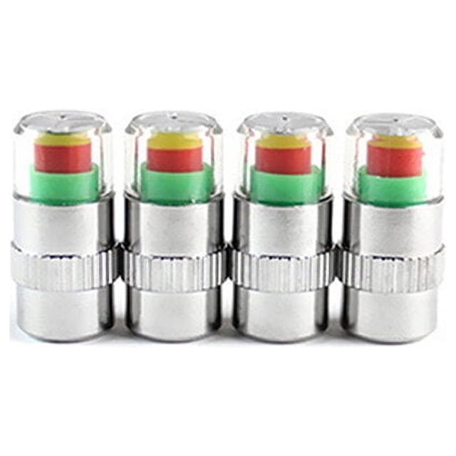MasteelfCA 4 Pcs Car Tire Pressure Monitor Stem Caps Sensor Indicator
