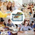 thumbnail image 6 of 2 Pack Pencil Pouch for 3 Ring Binder Smooth Zipper Folders with Pockets Clear Window Pencil Case Cute Cartoon Sharks, 6 of 6