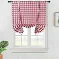 thumbnail image 2 of Yesfashion Buffalo Checker Tie Up Curtains, Plaid Gingham Pattern Farmhouse Rod Pocket Window Treatment Tie Up Shades Curtains, 42" x 63", 2 of 9