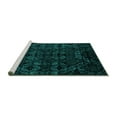 thumbnail image 2 of Ahgly Company Machine Washable Indoor Rectangle Abstract Turquoise Blue Modern Area Rugs, 8' x 10', 2 of 4
