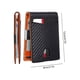 thumbnail image 3 of Clip de billetes cartera de cuero fina biplegable de cuero bloqueador RFID Ventana Portatarjetas minimalistas 12 ranuras para tarjetas Clip metálico Caja de regalo azul negra naranja, 3 of 6